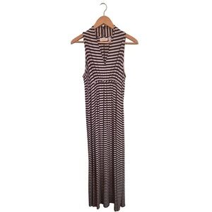 Chico’s navy and white stripper sleeveless dress size 1